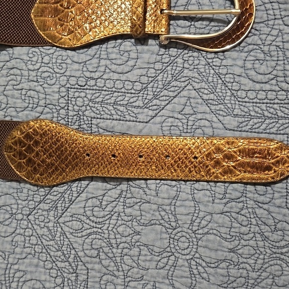 Chico's Brown Textured Stretch Belt - Picture 3 of 5